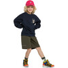 Macem Crew Neck Long Sleeve Oversized Sweatshirt, True Navy - Sweatshirts - 4