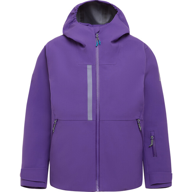 Turas All Season 3-Layer Waterproof Chin Guard Zipper Jacket, Purple Panda