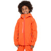 Turas All Season 3-Layer Waterproof Chin Guard Zipper Jacket, Red Orange - Jackets - 2