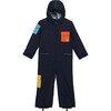 Quest PrimaLoft Waterproof Zipper Snow Overall, True Navy & Corporate Red - Snowsuits - 1 - thumbnail