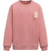 Macem Crew Neck Long Sleeve Oversized Sweatshirt, Dark Rose - Sweatshirts - 1 - thumbnail