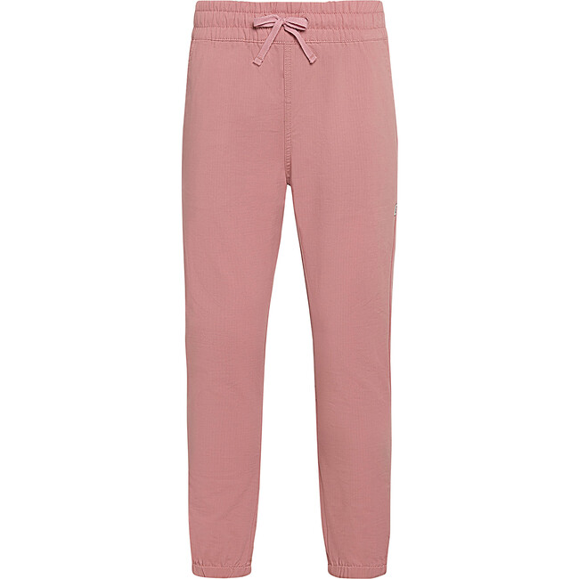 Dash Lightweight Elastic Waist Drawstring Ripstop Pants, Dark Rose