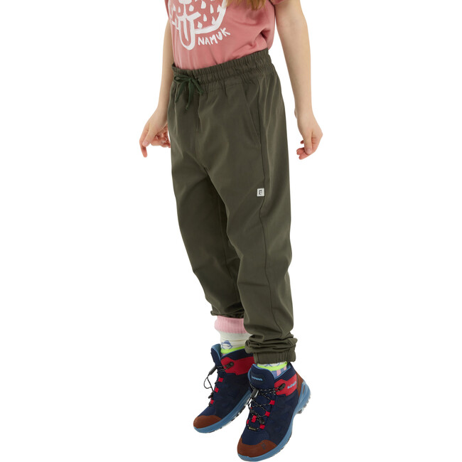 Dash Lightweight Elastic Waist Drawstring Ripstop Pants, Olive - Pants - 6