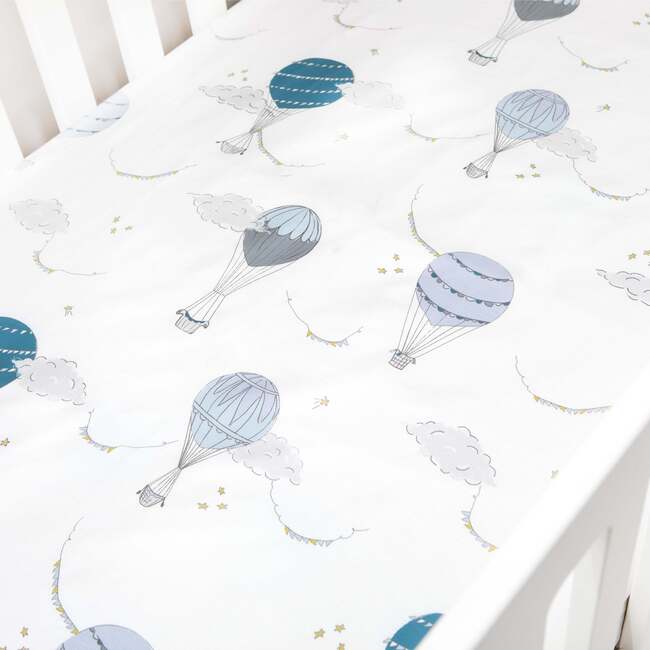 Touch The Sky Crib Sheet, Blue