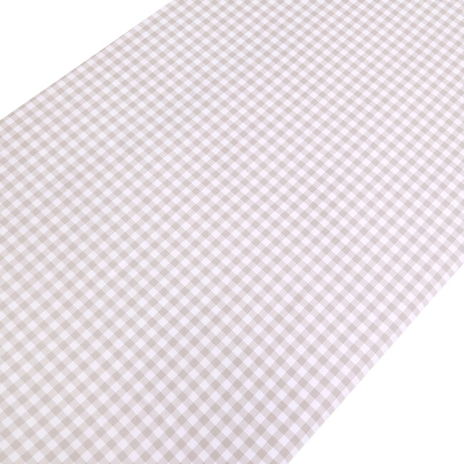 Picnic Gingham Crib Sheet, Beige - Crib Sheets - 3