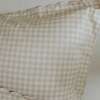 Picnic Gingham Print Duvet Twin Set, Beige - Duvet Sets - 3 - thumbnail