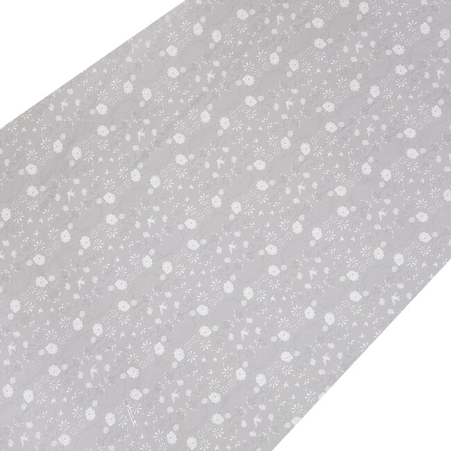 Bird's Song Crib Sheet, Grey - Crib Sheets - 3