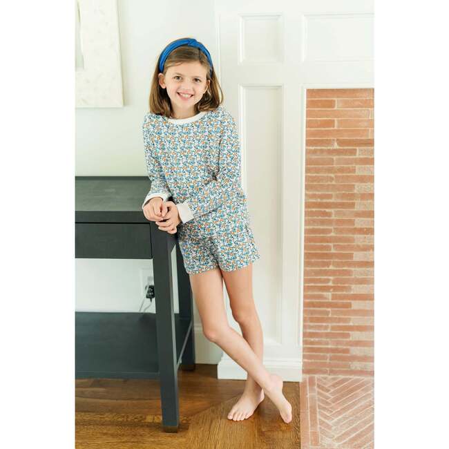 Stella Girls' Sweatshirt Short Set, Autumn Blooms - Mixed Apparel Set - 2