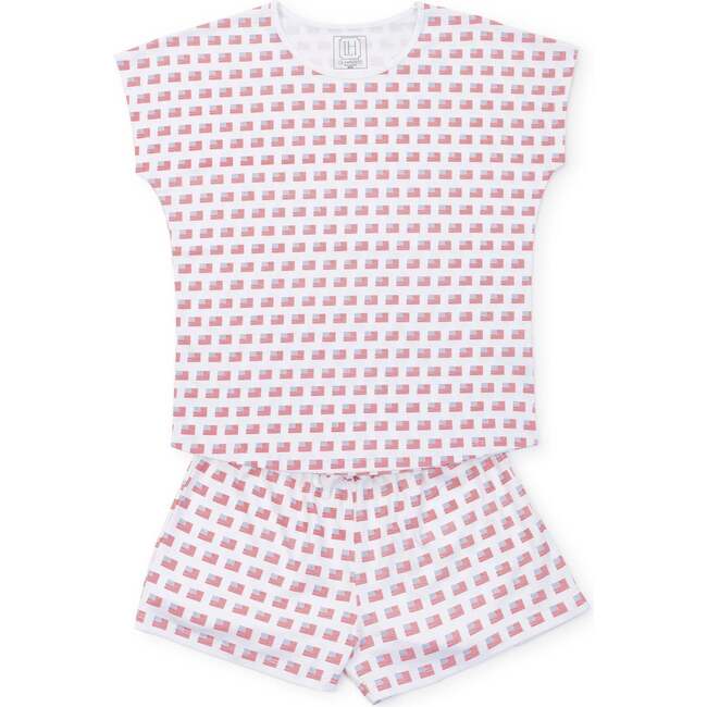 Riley Women's Pajama Short Set, American Flag - Pajamas - 1