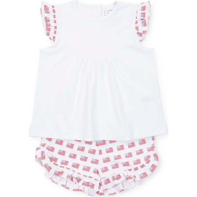 Ella Girls' Short Set, American Flag
