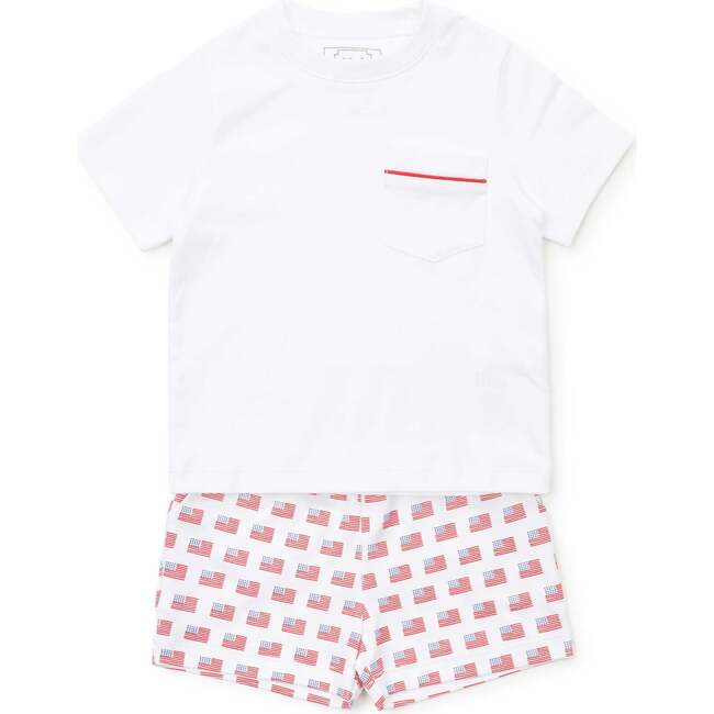 Walker Boys' Short Set, American Flag - Mixed Apparel Set - 1
