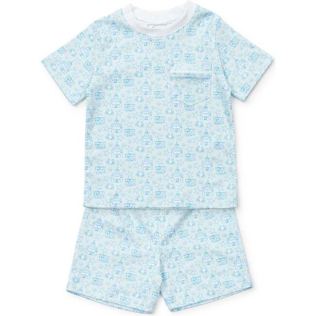 Charles Boys' Short Set, Sandcastles Blue - Mixed Apparel Set - 1