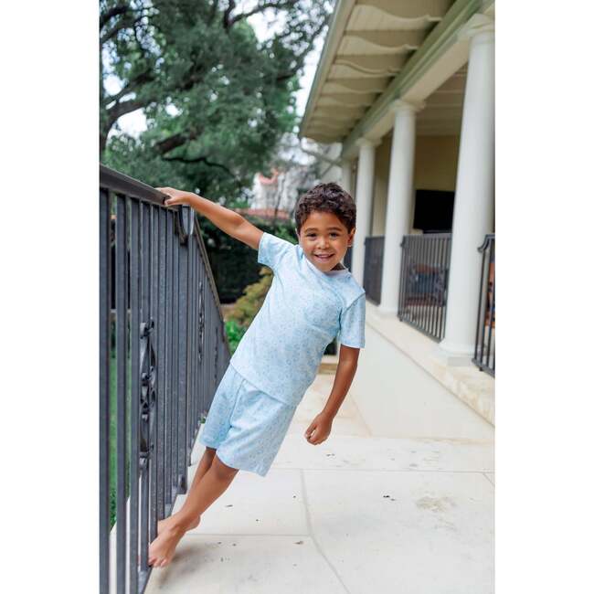 Charles Boys' Short Set, Sandcastles Blue - Mixed Apparel Set - 2