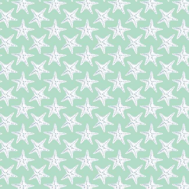 Thompson Pima Cotton Romper, Stars by the Sea Green - Rompers - 2