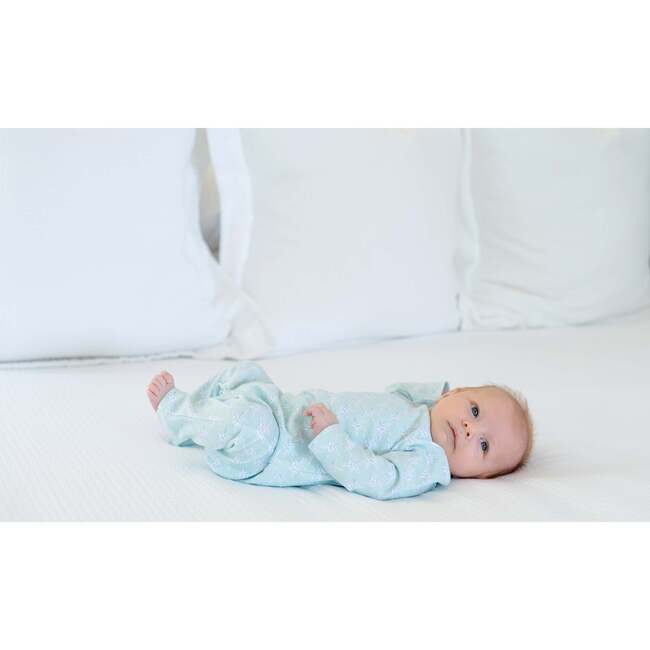 Thompson Pima Cotton Romper, Stars by the Sea Green - Rompers - 3