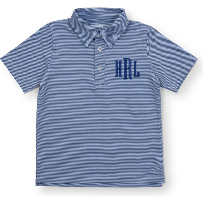 Will Performance Polo Shirt, Blue Stripes - Polo Shirts - 5