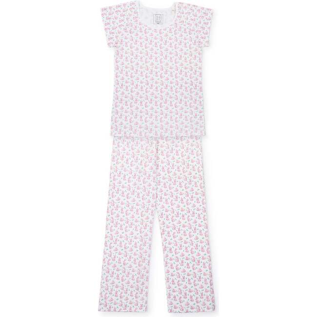 Mamie Women's Pajama Pant Set, Bunny Hop Pink - Pajamas - 1