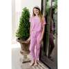 Melanie Women's Pajama Jogger Pant Set, I Heart You Pink - Pajamas - 2