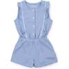 Lola Girls' Romper, Blue and White Stripes - Rompers - 1 - thumbnail