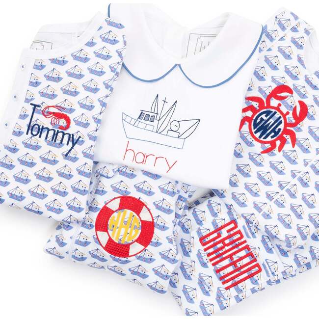 Parker Zipper Pajama, Bayside Boats - Footie Pajamas - 5