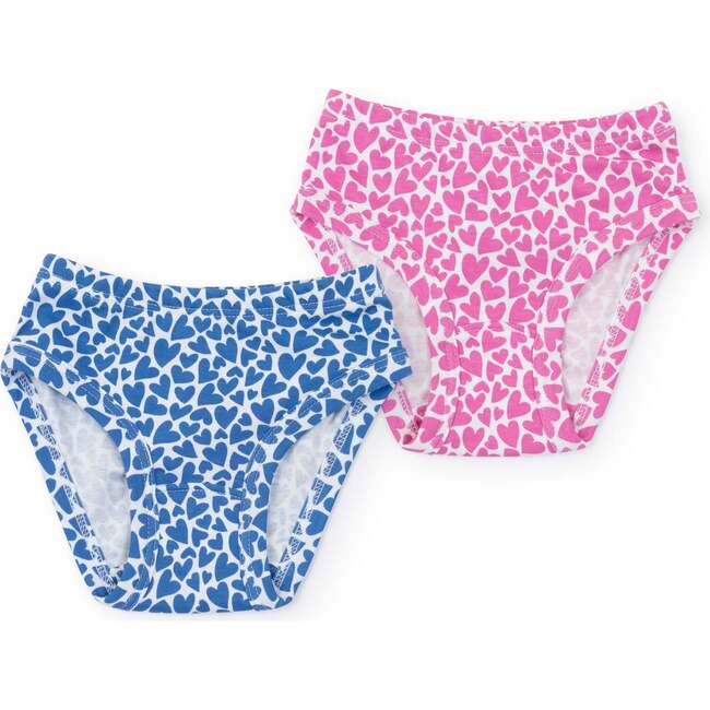 Lauren Girls' Underwear Set, I Heart You Pink & Blue - Underwear - 1