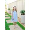 Lizzy Girls' Woven Cotton Dress, Light Blue - Dresses - 2