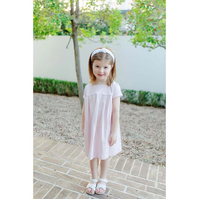Lizzy Girls' Woven Cotton Dress, Light Pink - Dresses - 2