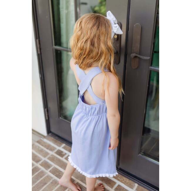 Eden Girls' Dress, Blue and White Stripes - Dresses - 4