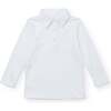 Finn Pima Cotton Long Sleeve Polo for Boys, White - Shirts - 1 - thumbnail
