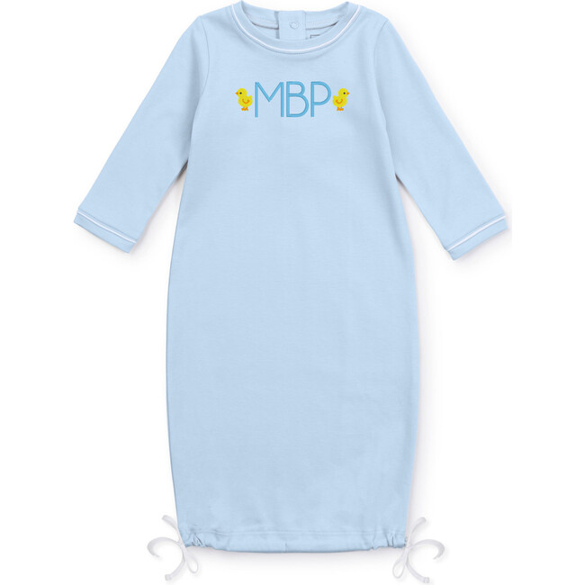 George Pima Cotton Daygown, Light Blue - Pajamas - 2