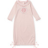 Georgia Pima Cotton Daygown for Girls, Light Pink with White Piping - Pajamas - 2