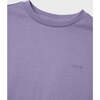 Relaxed Organic Cotton T-Shirt With SOW Embroidery, Purple Embroidery - T-Shirts - 2
