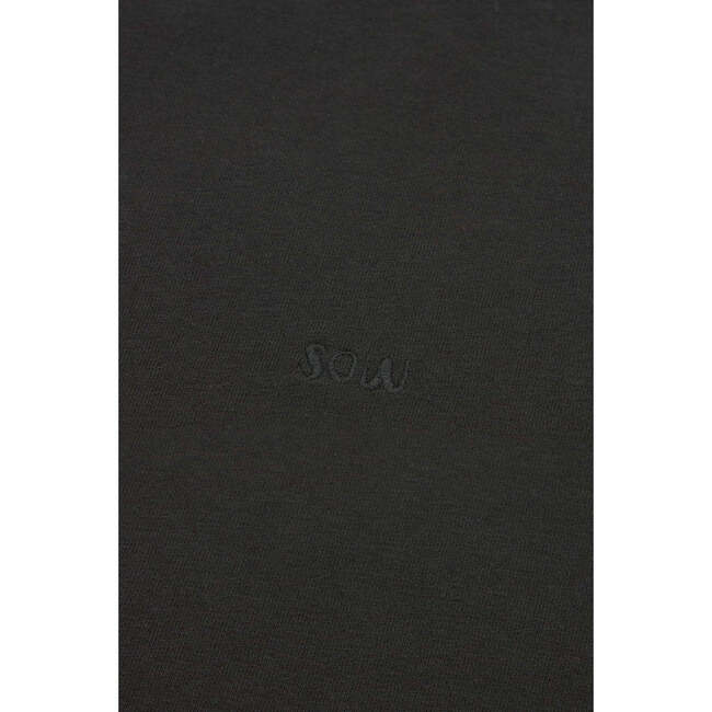 Relaxed Organic Cotton Long Sleeve T-Shirt, Black - T-Shirts - 5