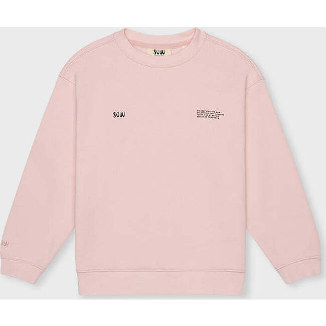 Relaxed Cotton Sweatshirt With Print, Rose