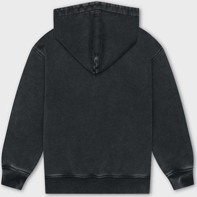 Relaxed Cotton Hoodie, Washed Grey - Sweatshirts - 5