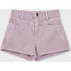 Organic Cotton Denim Short, Light Lilac - Shorts - 1 - thumbnail