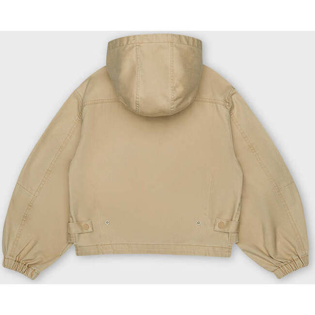 Organic Cotton Boxy Cargo Jacket, Tan - Jackets - 2
