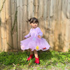 Pom Pom Crewneck Dress, Purple - Dresses - 2