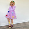 Pom Pom Crewneck Dress, Purple - Dresses - 3