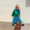 Carousel Striped Elastic Waist Jogger Pant, Blue & Green - Pants - 3