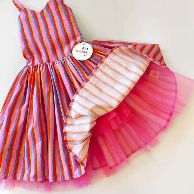 Rainbow Twirl Dress, Stripes - Dresses - 4