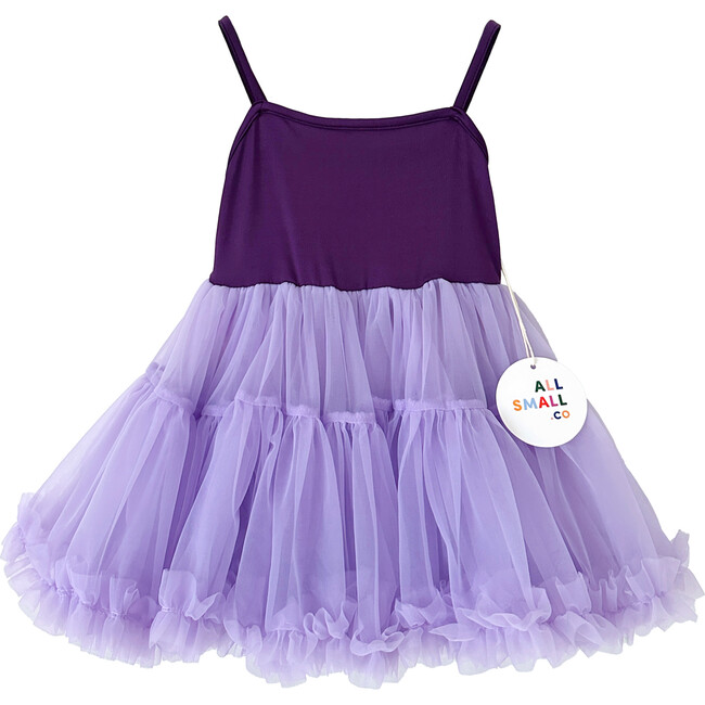 Purple Frou Frou Tutu Dress, Purple - Dresses - 1