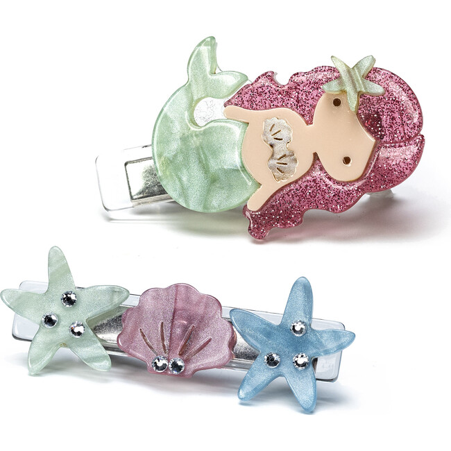 Mermaid Light Green Pearlized Alligator Clip