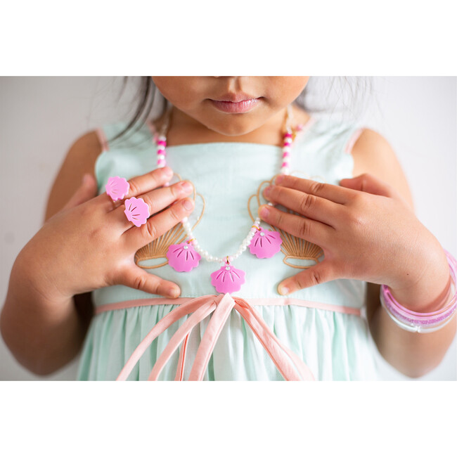 Seashells Pink Beaded Necklace - Necklaces - 2
