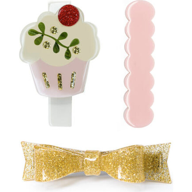 Cupcake Bowtie Set Hair Clips - Hair Accessories - 1