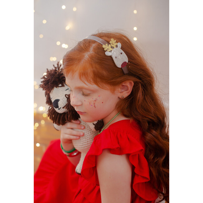 Reindeer Pearlized Cream Headband