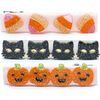 Cat Candy Corn & Pumpkin Alligator Clips - Hair Accessories - 1 - thumbnail