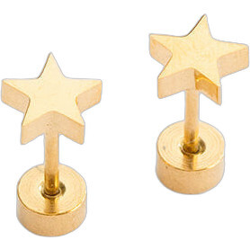 Star Stud Earrings, Gold