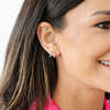 Enamel Hoop Earrings, Pink - Earrings - 2