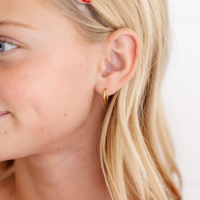 Thin Gold Hoop 8mm Earrings - Earrings - 2